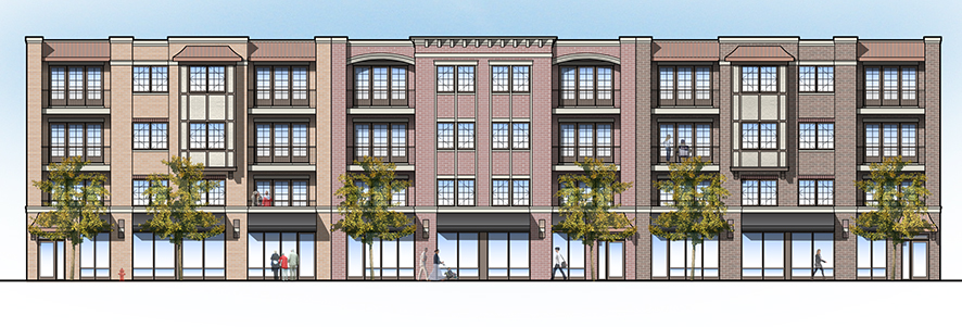 Front Elevation for Fairview Station Condos in Park Ridge Il